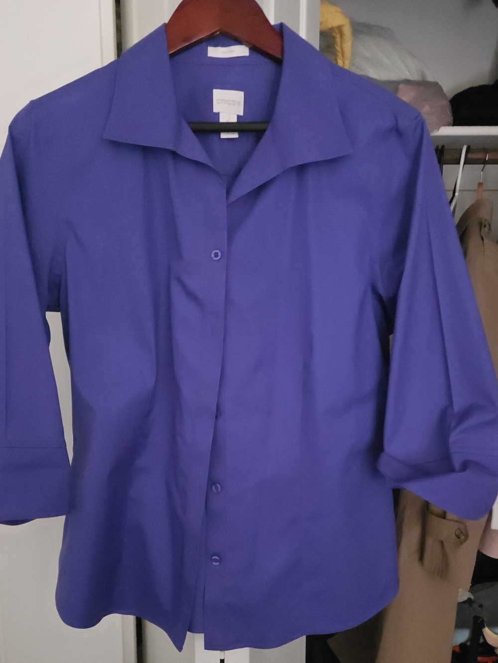 Chico's Women’s Cobalt Blue Dress Shirt